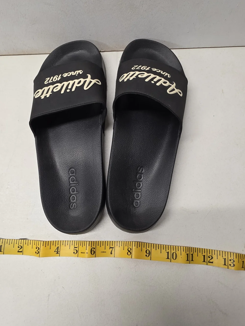 adidas Adilette Shower Slides Mens US 10 Black Since 1972 Cloudfoam GW8747